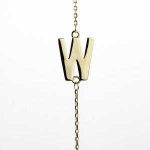 Sideways Initial Necklace , W