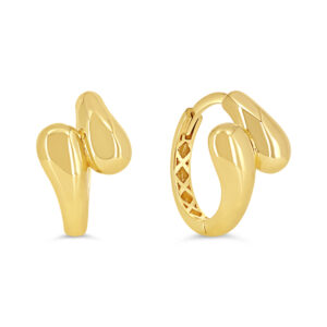 Bypass Drop Hoop Earrings