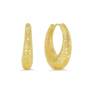Puff Unique Textured Hoop Earrings