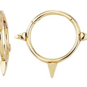Triple Spike Hinged Huggie Earrings