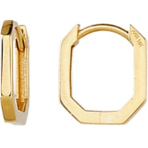 Small Rectangular Octagon Huggie Earrings
