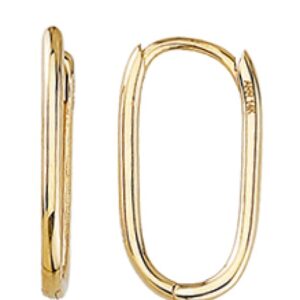 U Hoop Oval Huggie Earrings