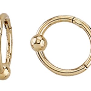 Tiny Captive Bead Huggie Earrings