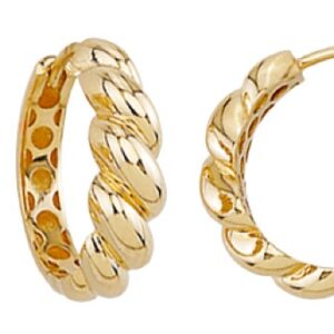 Half Twisted Huggie Earrings