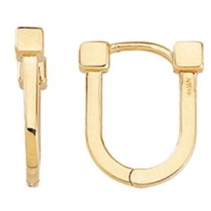 Square U-Clip Huggie Earrings
