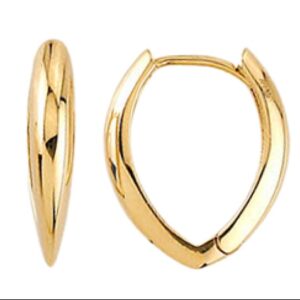 Pointed V Shaped Hoop Earrings