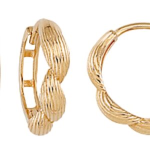 Twisted Huggie Earrings